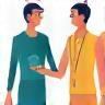 Two people talking icon representing Peer-to-Peer Support